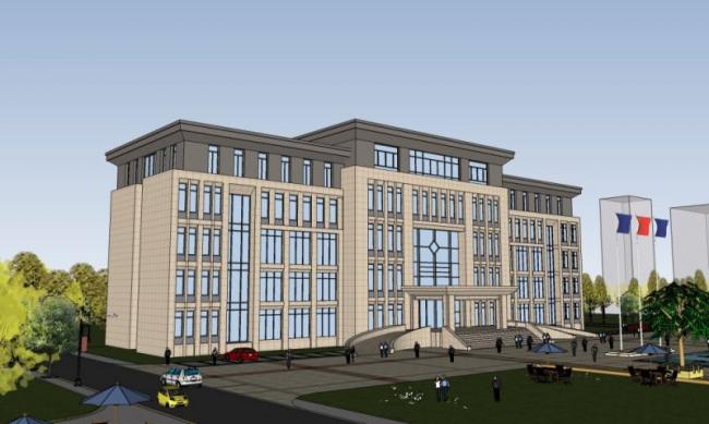 Sketchup办公模型|多层办公楼，现代风格