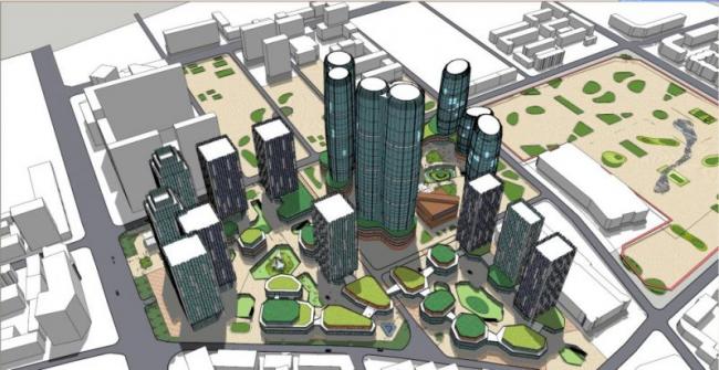 Sketchup综合体模型|超高层商业综合体，住宅，办公，酒店，现代风格