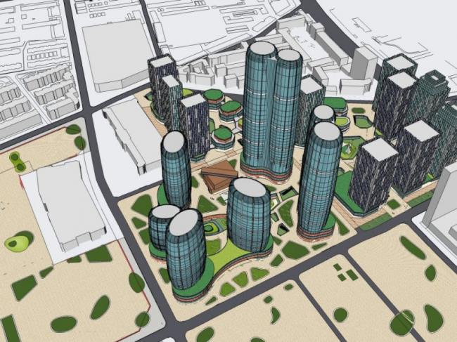 Sketchup综合体模型|超高层商业综合体，住宅，办公，酒店，现代风格