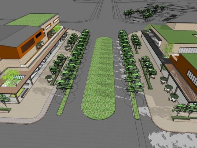 Sketchup商业模型|多层售楼处，现代风格