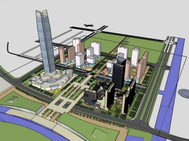 Sketchup综合体模型|超高层商业综合体，办公，酒店，住宅，现代风格