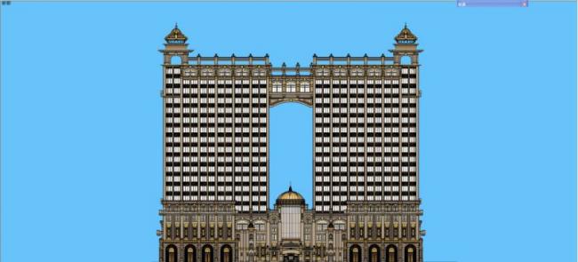 Sketchup商业模型|高层商业建筑，欧式古典风格