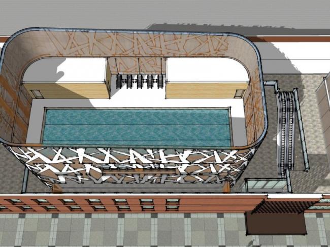 Sketchup商业模型|多层会所，现代风格