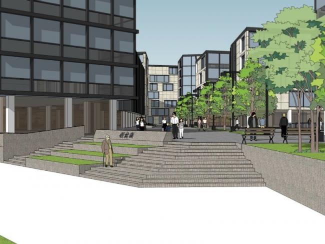 Sketchup办公模型|多层办公楼，现代风格