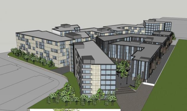 Sketchup办公模型|多层办公楼，现代风格