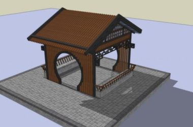 Sketchup小品模型|亭子，中式风格，小品-BIM建筑网