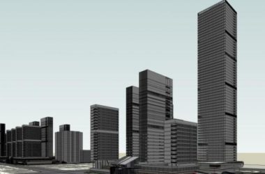 Sketchup办公模型|超高层，CBD中央办公区，现代风格-BIM建筑网