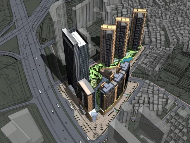 Sketchup酒店模型|超高层商业酒店，现代风格