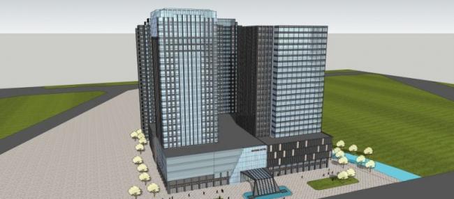 Sketchup综合体模型|多高层商业综合体，办公，住宅，现代风格