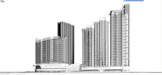 Sketchup综合体模型|超高层综合体，商业，酒店，办公，住宅，现代风格