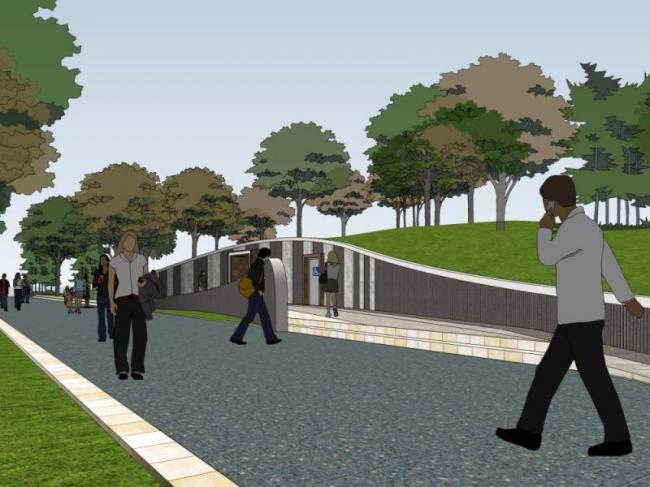 Sketchup车站路桥|公共厕所，现代风格