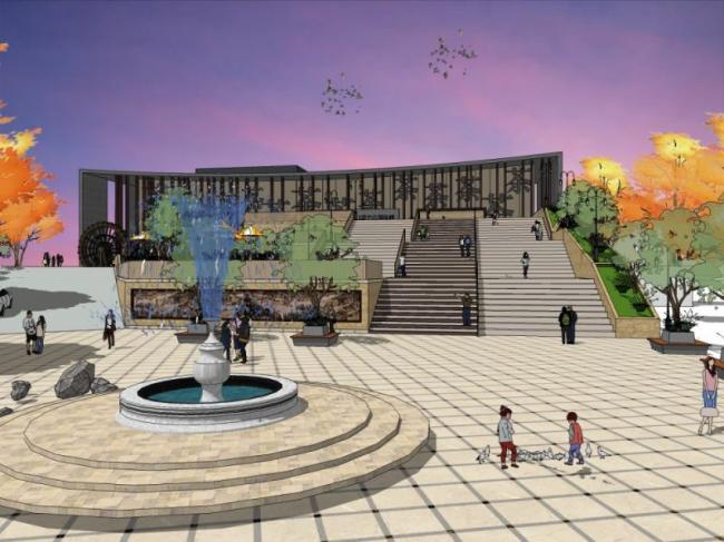 Sketchup文化模型|多层博物馆展览馆，文化建筑，现代风格