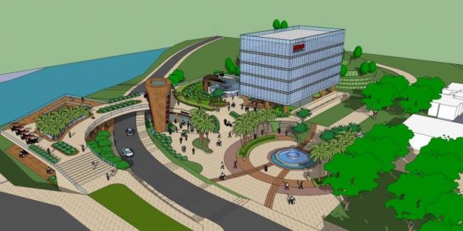 Sketchup文化模型|多层艺术中心，文化建筑，现代风格