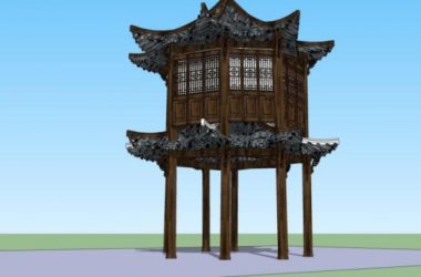 Sketchup小品模型|亭子，中式风格，小品-BIM建筑网
