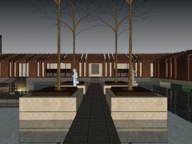 Sketchup商业模型|低层会所，现代风格