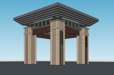 Sketchup小品模型|亭子，古典风格，小品-BIM建筑网