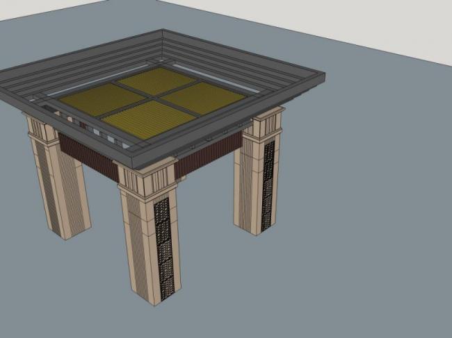 Sketchup小品模型|亭子，古典风格，小品