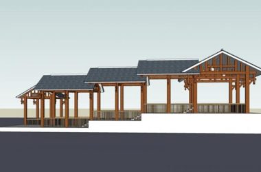 Sketchup小品模型|亭子，中式风格，小品-BIM建筑网