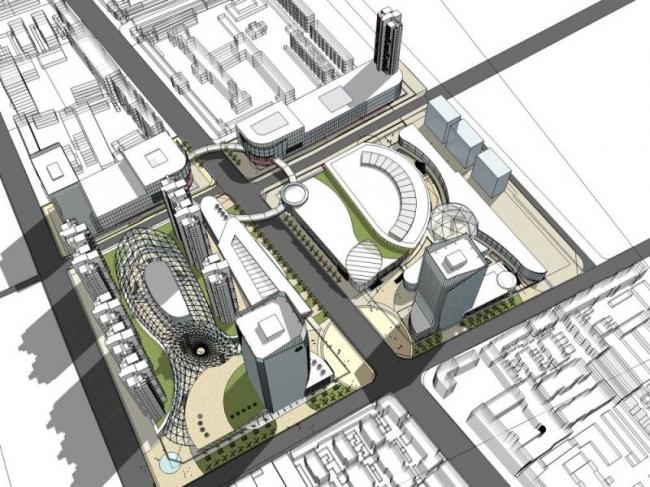 Sketchup综合体模型|超高层商业综合体，办公，酒店，住宅，现代风格