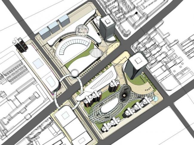 Sketchup综合体模型|超高层商业综合体，办公，酒店，住宅，现代风格