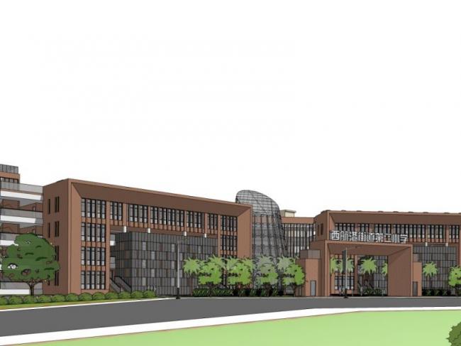 Sketchup学校模型|多层学校，校园教育建筑，现代风格