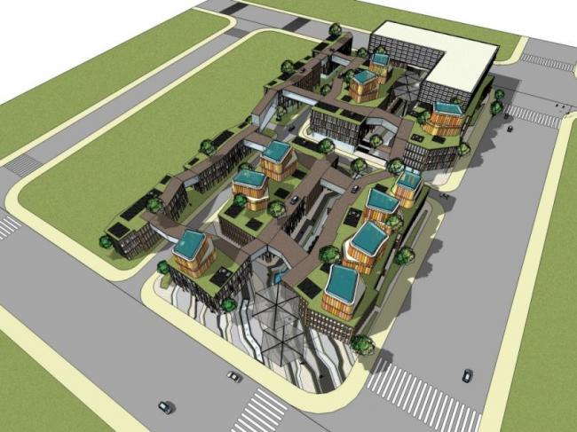 Sketchup商业模型|多层商业建筑，现代风格