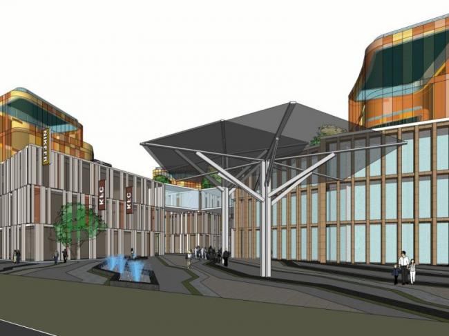 Sketchup商业模型|多层商业建筑，现代风格