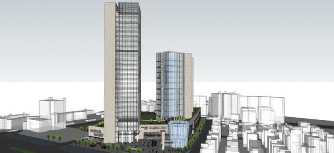 Sketchup办公模型|超高层办公楼，现代风格