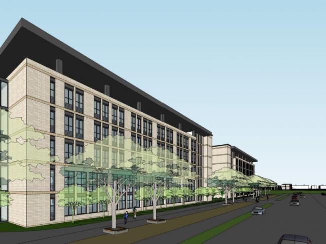 Sketchup办公模型|多层办公楼，现代风格