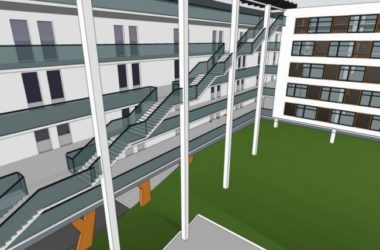 Sketchup学校模型|多层学校教学楼，校园教育建筑，现代风格-BIM建筑网