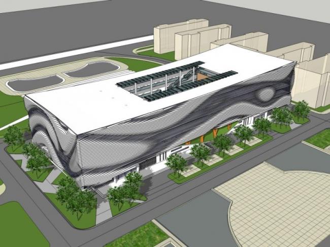 Sketchup学校模型|多层学校教学楼，校园教育建筑，现代风格