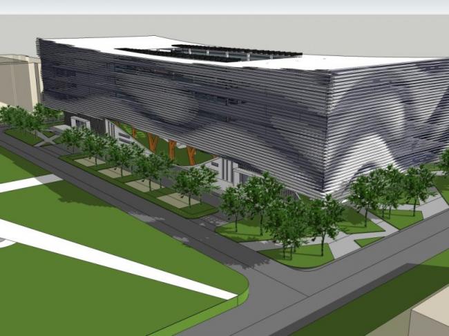 Sketchup学校模型|多层学校教学楼，校园教育建筑，现代风格