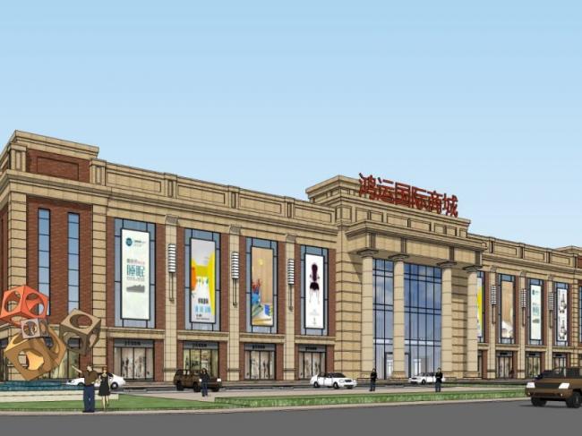 Sketchup商业模型|多层商业广场，现代风格