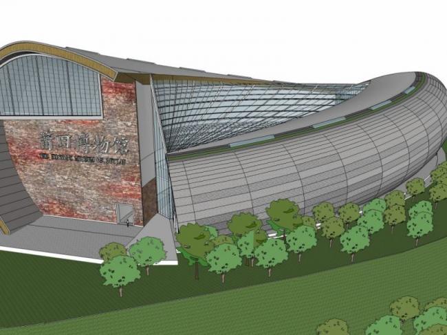 Sketchup文化模型|多层博物馆，文化建筑，现代风格