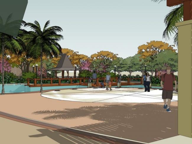 Sketchup景观模型|小区景观，住宅景观，现代风格，东南亚风格