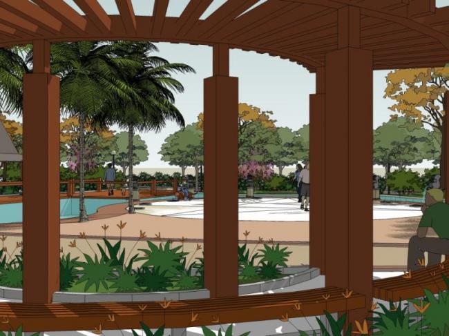 Sketchup景观模型|小区景观，住宅景观，现代风格，东南亚风格