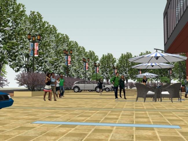 Sketchup景观模型|商业景观，现代风格