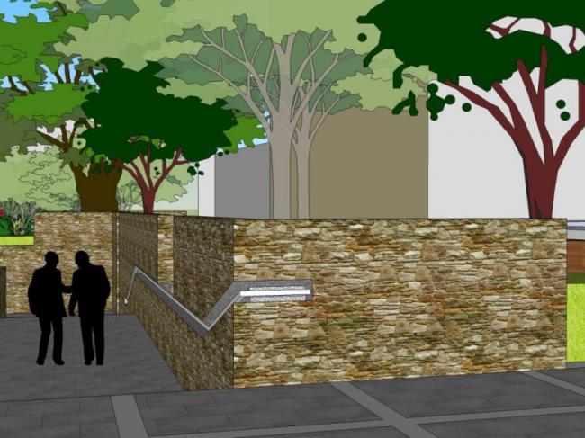 Sketchup景观模型|广场景观，现代风格