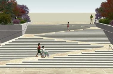 Sketchup景观模型|台阶景观，现代风格-BIM建筑网