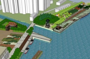 Sketchup景观模型|滨水景观，现代风格-BIM建筑网