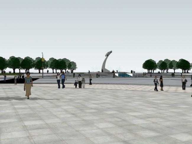 Sketchup景观模型|广场景观，现代风格