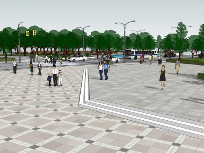 Sketchup景观模型|广场景观，现代风格