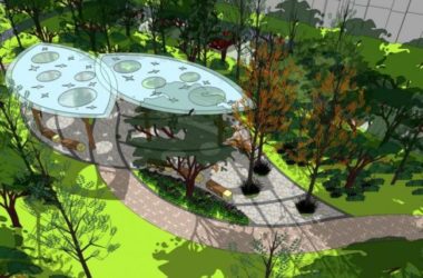 Sketchup景观模型|广场景观，现代风格-BIM建筑网