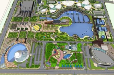 Sketchup景观模型|商业景观，文化景观，现代风格-BIM建筑网