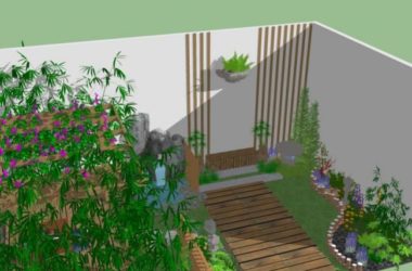 Sketchup景观模型|庭院景观，现代风格-BIM建筑网