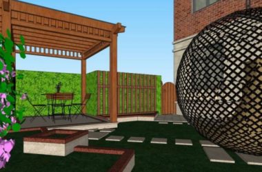 Sketchup景观模型|别墅庭院景观，现代风格-BIM建筑网