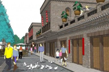 Sketchup景观模型|商业景观，中式风格-BIM建筑网