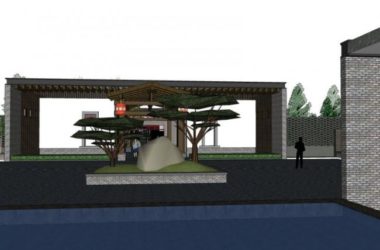 Sketchup景观模型|公园景观，庭院景观，新中式风格-BIM建筑网