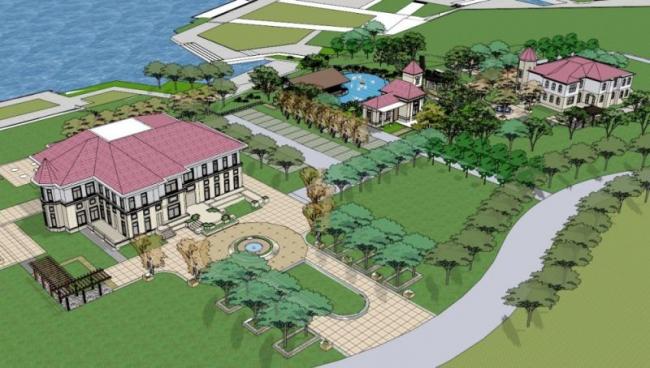 Sketchup景观模型|公园景观，现代风格