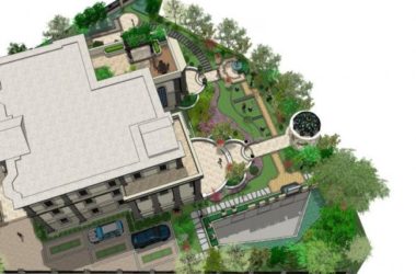 Sketchup景观模型|别墅庭院景观，古典风格-BIM建筑网